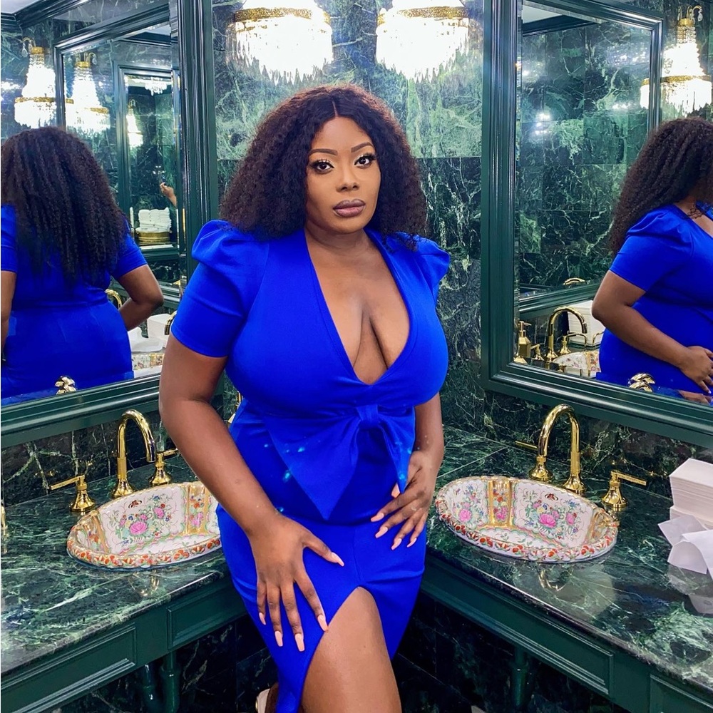 Royal Blue Split Dress